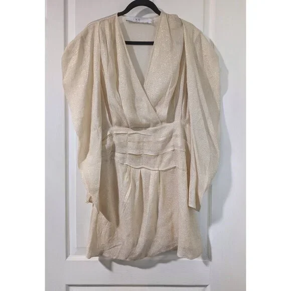 IRO | Lorelle wrap-effect pleated lamé mini dress - Picture 2 of 16